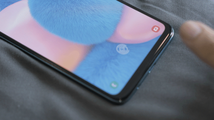 Galaxy A30s under-display fingerprint sensor