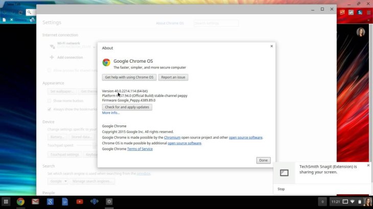 Chrome-os-version number