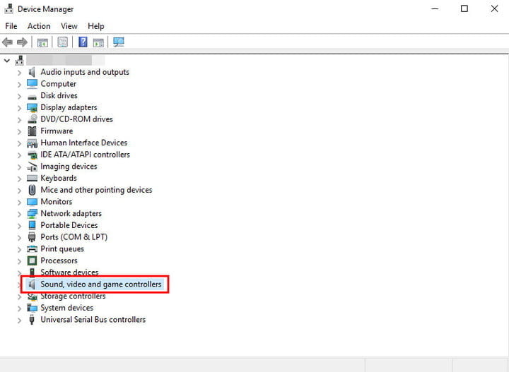 Windows-10-Sound-video-and-game-controller