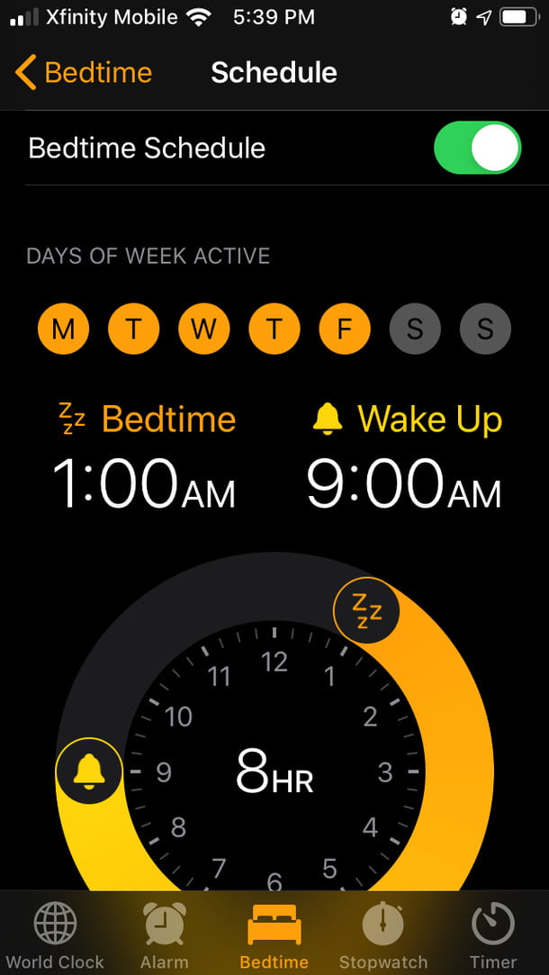 iOS-bedtime-app