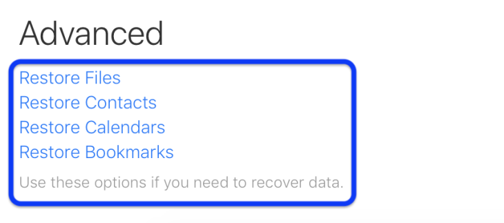 How To Restore Icloud Contacts Calendars Bookmarks