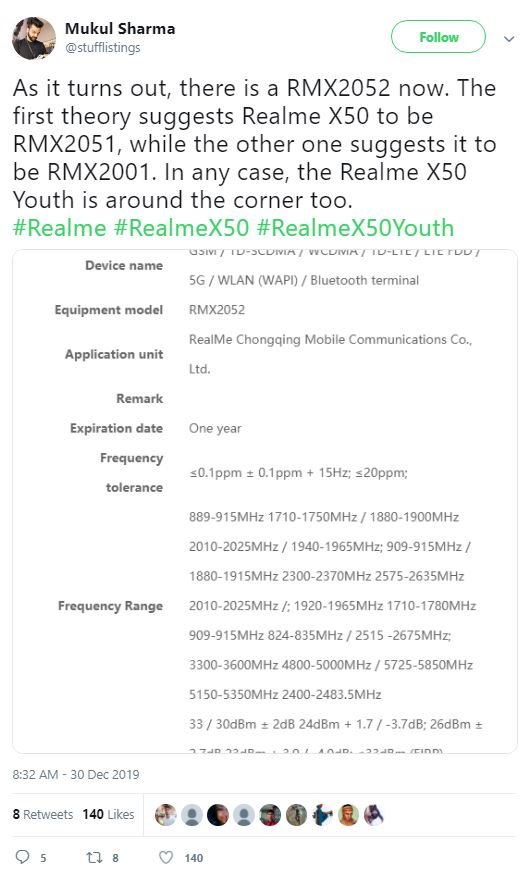 Realme X50 Youth Edition