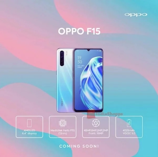 Oppo F15 Leaked Poster