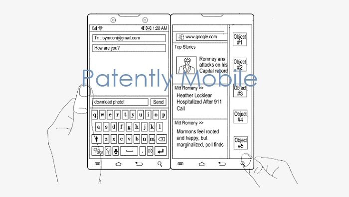 Samsung New Patent Hingle Foldable Phone 1