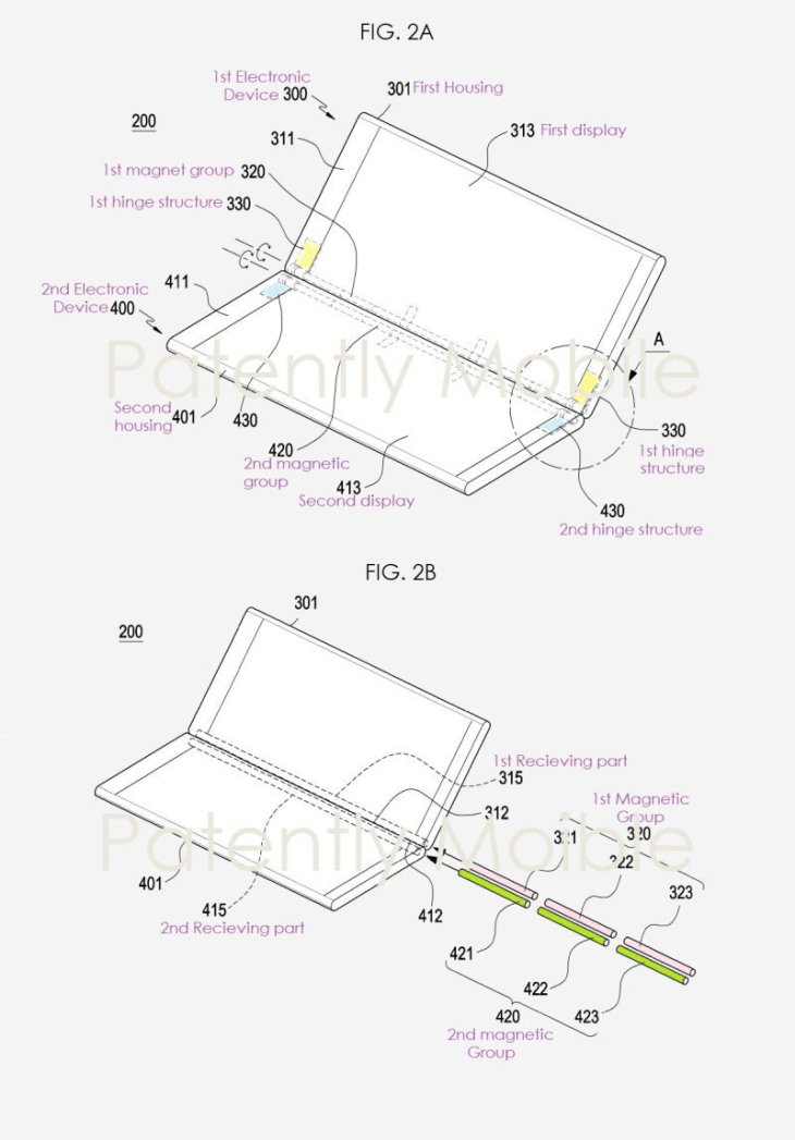 Samsung New Patent Hingle Foldable Phone 2