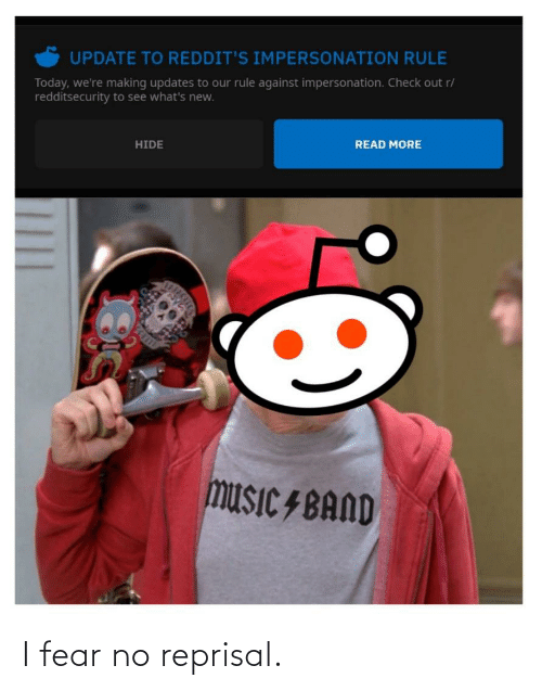 Update To Reddits Impersonation Rule Today Were Ma