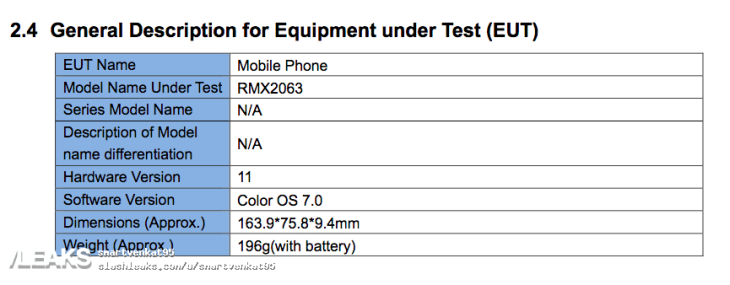 Realme Rmx2063 Fcc Listing