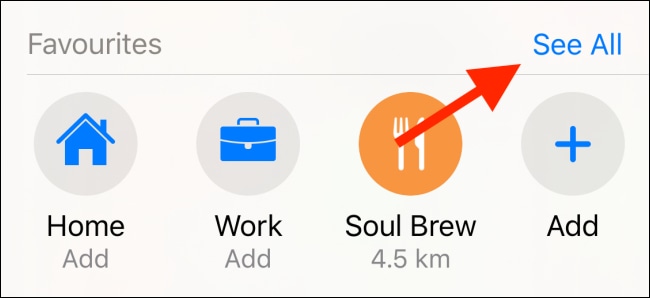 Apple Maps Favourites 3