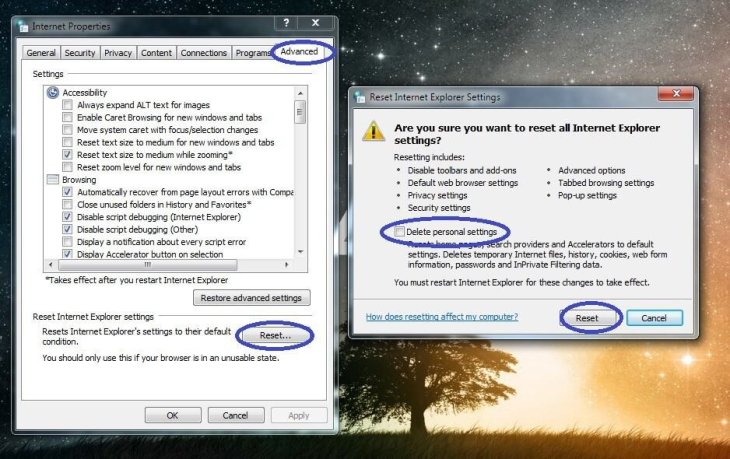 mengatasi internet explorer cannot display the webpage windows 7