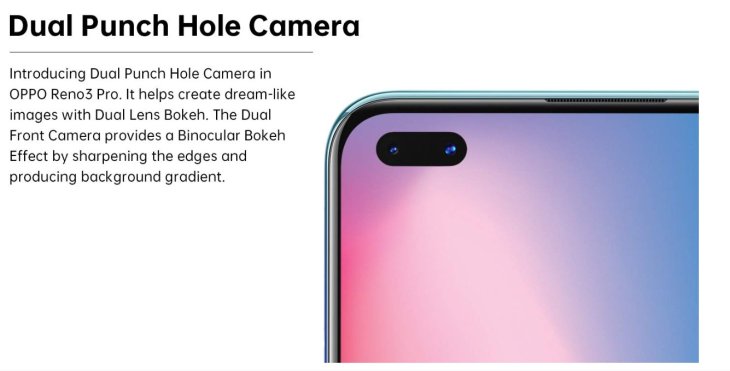 Oppo Reno 3 Pro 5g Dual Punch Hole