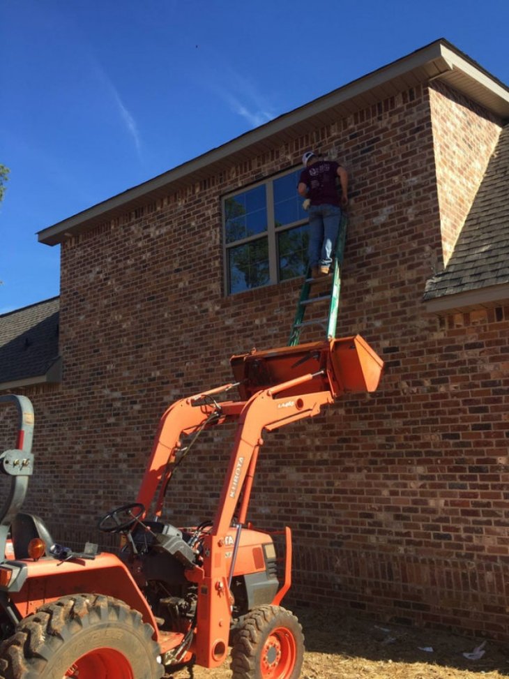 Poor Workplace Safety No Ladder