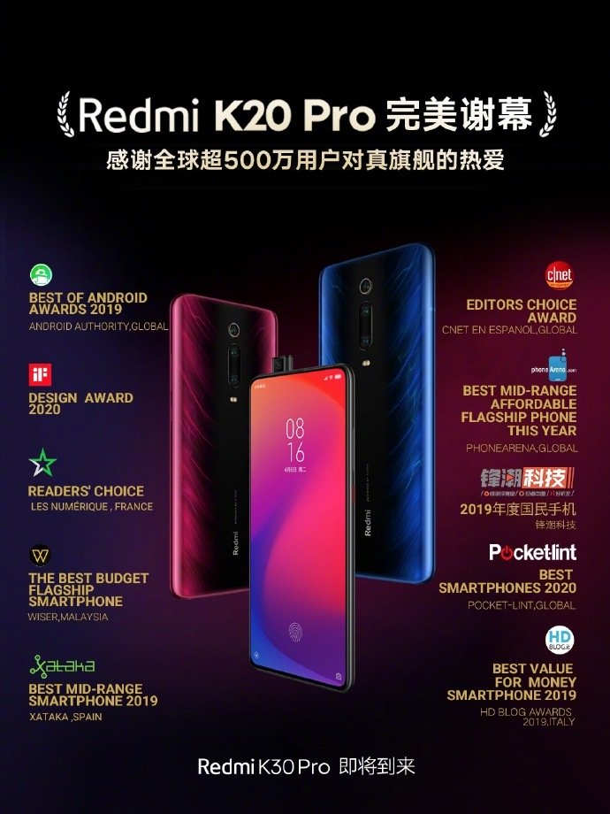 Redmi K20 Pro Award