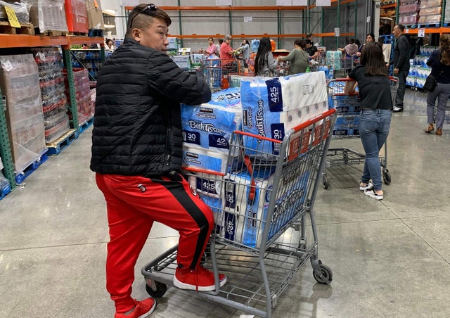 People are buying as much toilet paper as possible