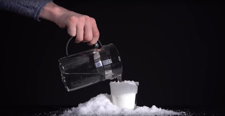 See what happens when you pour water onto absorbent