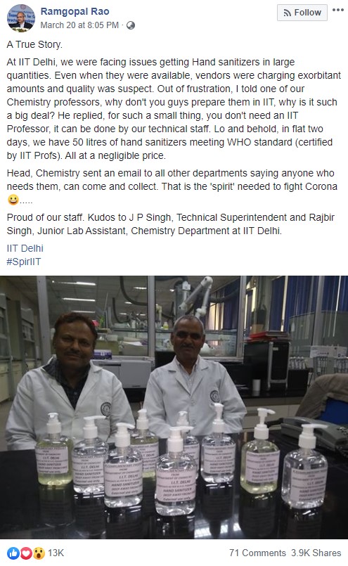 Iit Delhi Hand Sanitizer