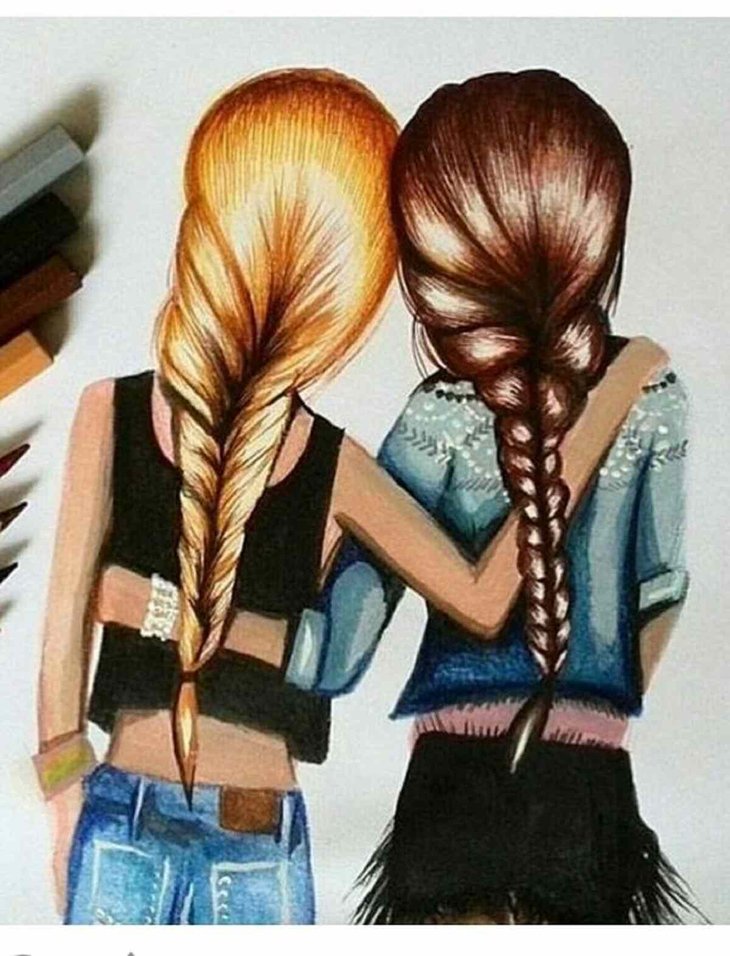 Two Best Friends Drawing 6