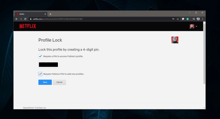 Netflix Profile lock with PIN
