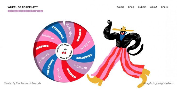 Porn Site Launches Wheel Of Foreplay Game For Lovers To Heat Up 