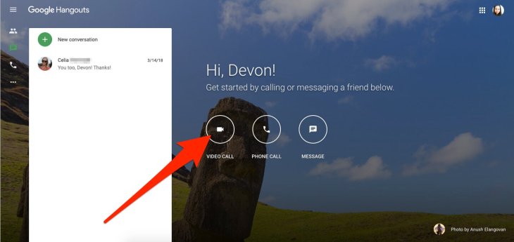 How To Record A Hangout Call Step 1