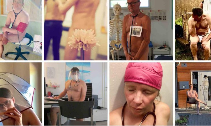 doctors has posed n.a.k.e.d co.vid-19