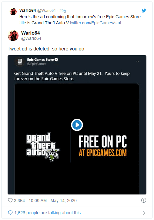 Offered GTA V For Free On Pc, Epic Games Store Was Down Due To Massive
