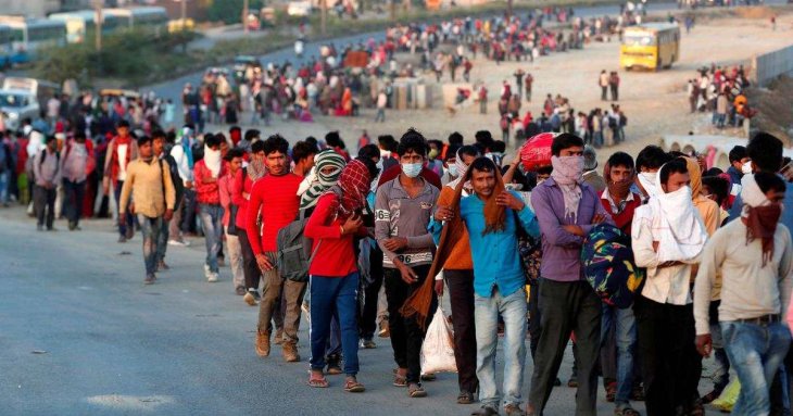 migrant workers amid The India lockdown