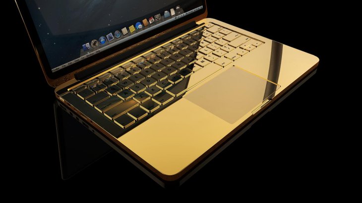 Most Expensive Laptop Macbook Pro 24 Carat Gold