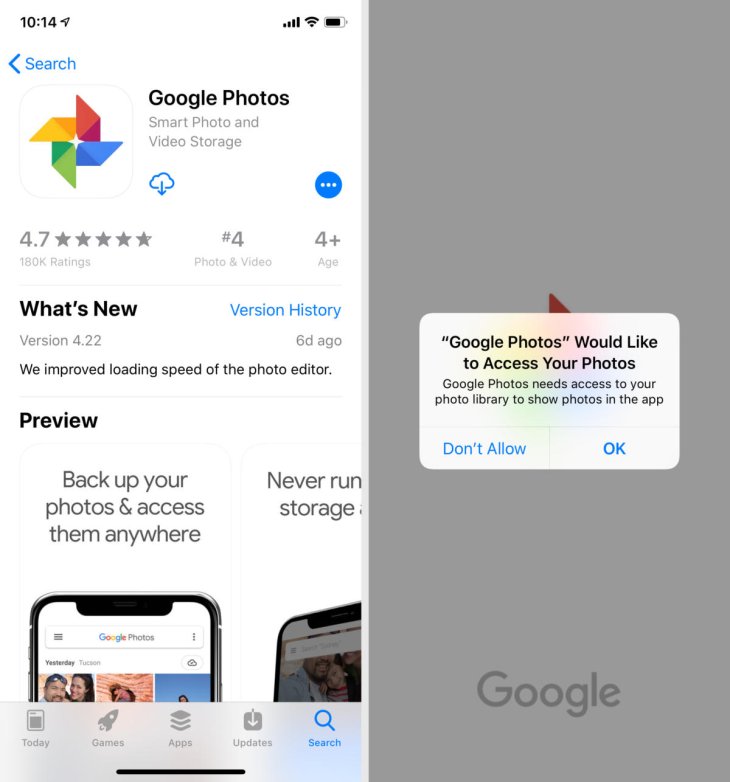 google photos backup slow iphone