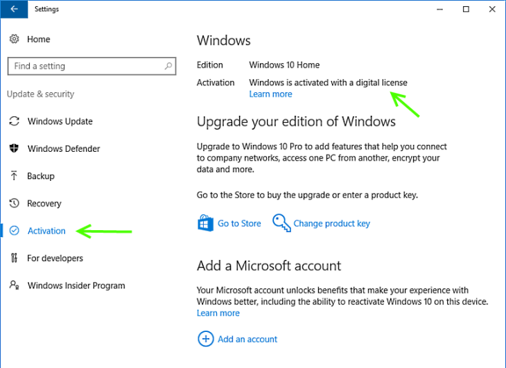 windows 10 digital license key free