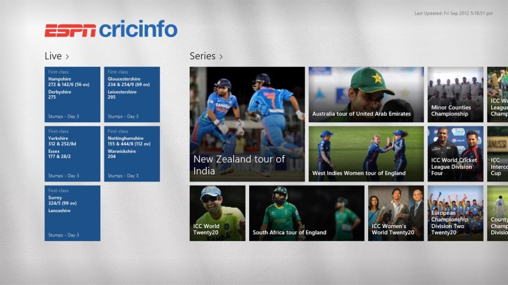 ESPN Cricinfo cricket app live