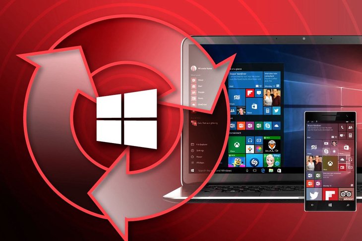 Microsoft Windows Updates Cycle Arrows Laptop Mobi