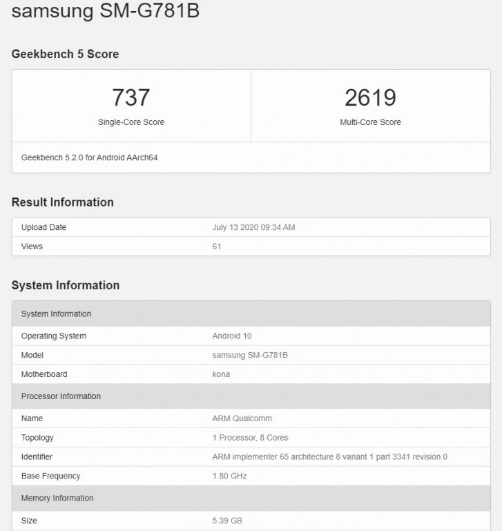 samsung s20 lite specs