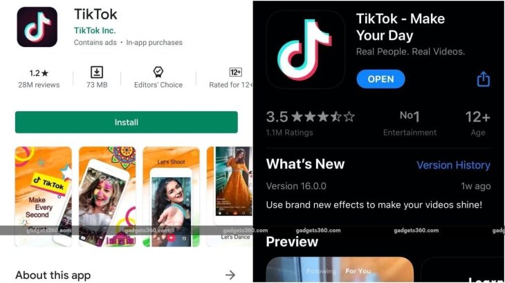 Tiktok App Store Play Store