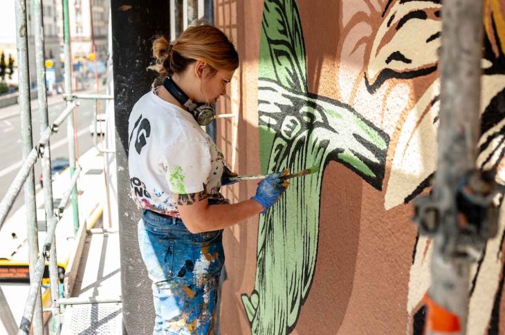 The murals are painted by expert muralists