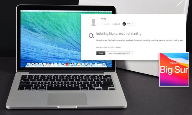 macOS Big Sur Macbook Pro issue