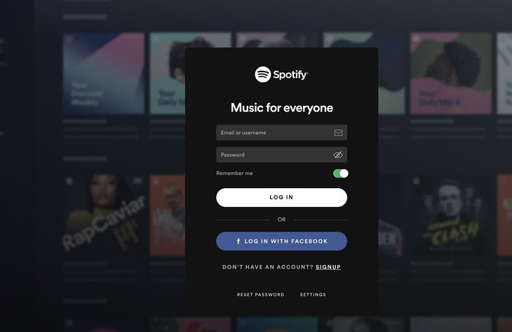 sign up spotify