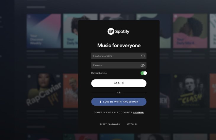 online spotify login