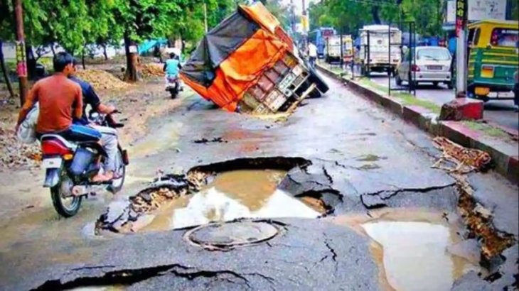 Potholes have caused a lot of accidents in India