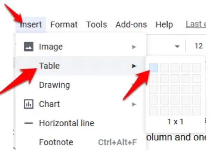 Google Docs landscape