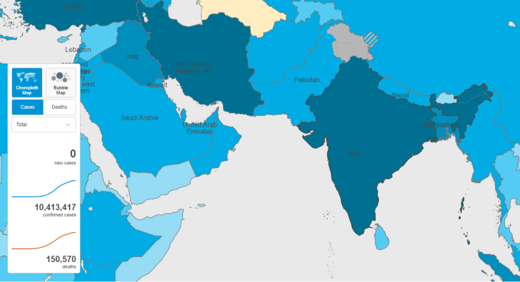 WHO India map 
