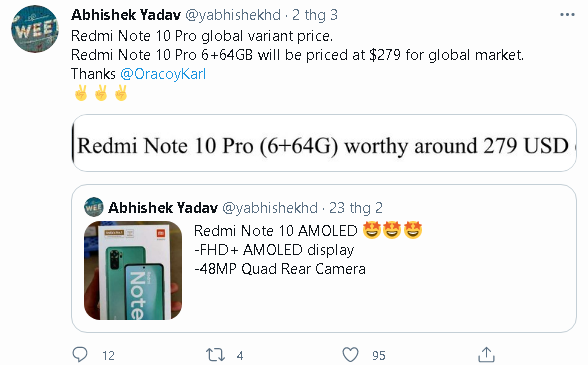 Redmi Note 10 Pro Price