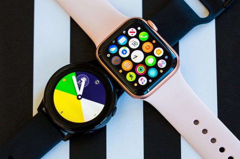 Káº¿t quáº£ hÃ¬nh áº£nh cho Apple Watch Series 4 vs. Galaxy Watch Active: What's the best smartwatch?